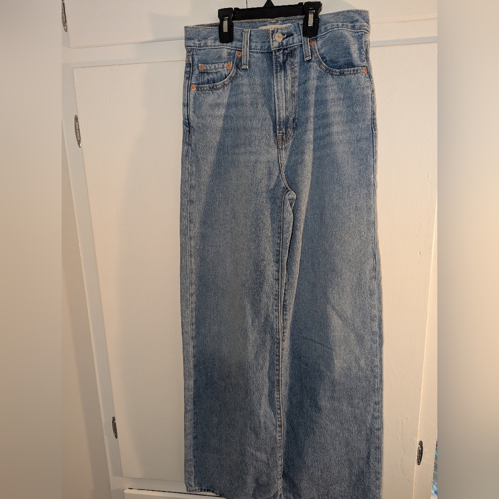 Levi's Light Blue Rib Cage Wide Leg Jeans